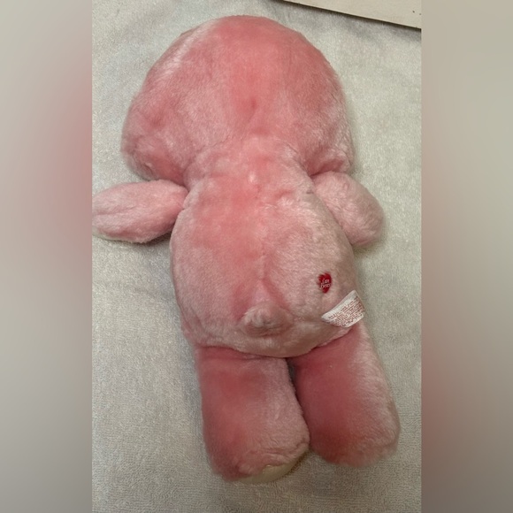 13" PLUSH VINTAGE 1980s PINK RED LOVE A LOT HEARTS CARE BEAR COLLECTIBLE TOY - Picture 4 of 8